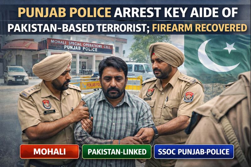 Punjab Police Arrest Key Aide of Pakistan-Based Terrorist; Firearm Recovered